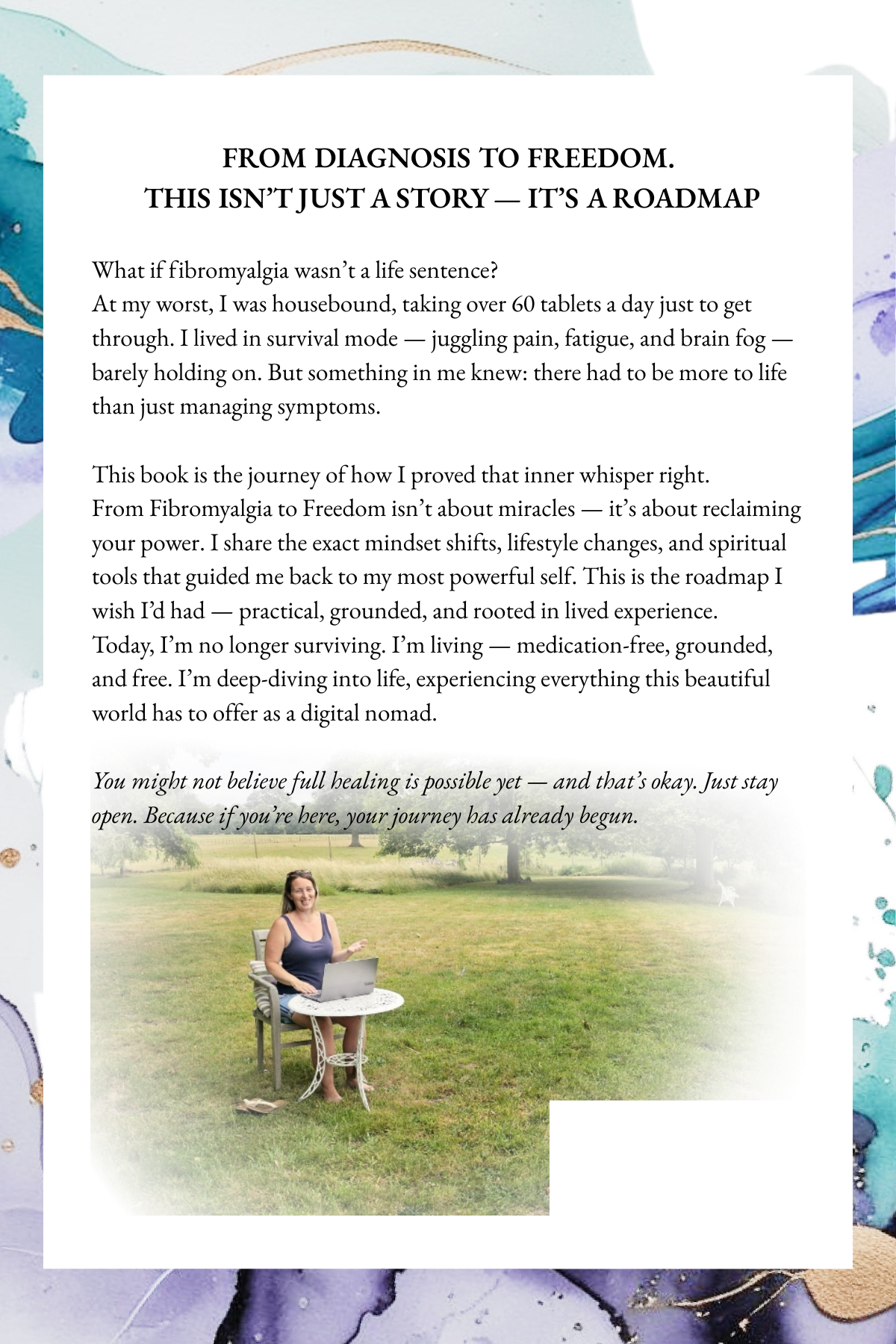 From Fibromyalgia to Freedom — back cover